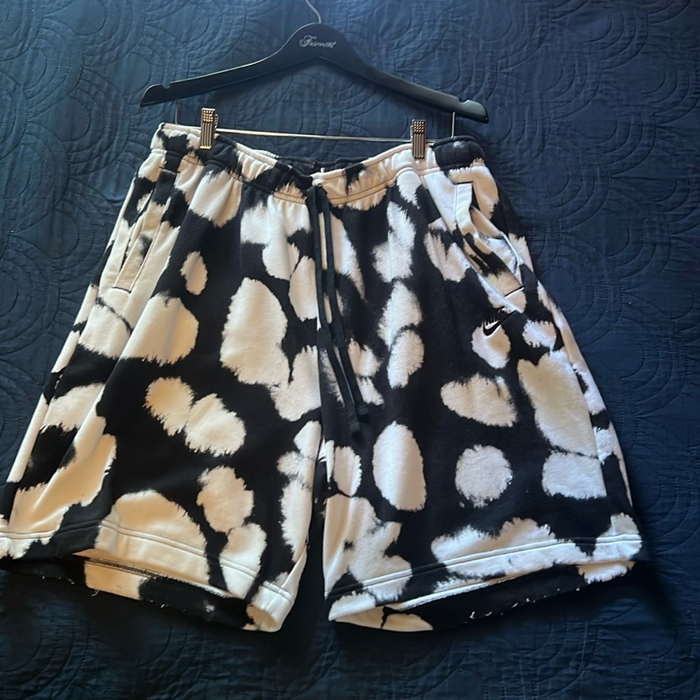 Nike Sportswear Terry Tie Dye Shorts Black/White - XXL